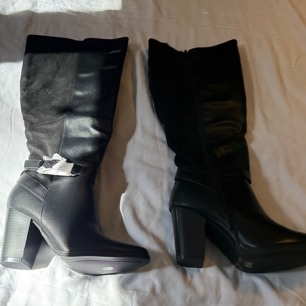 Elegant Black Heeled Boots